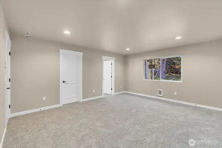 Master showing Bathroom and Walk in Closet doors