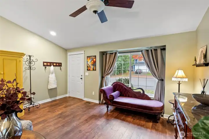 Enter into the formal living area