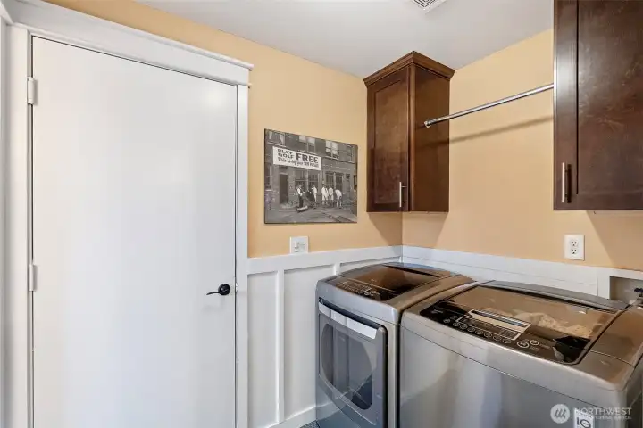 Great laundry area that leads to the garage