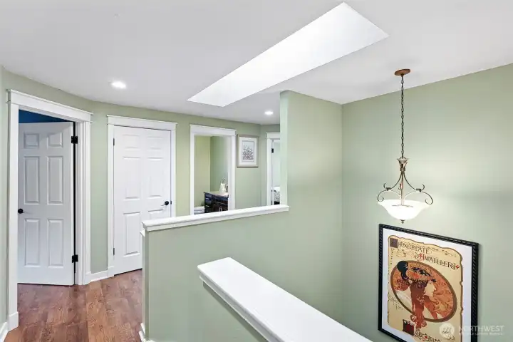 Wide open hallway to the 3 additional bedrooms and Full Bath