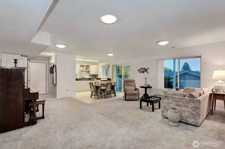 Downstairs Great Room Area With Full Kitchen.