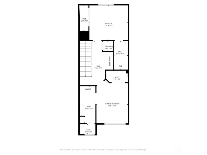 Upper floor - room sizing is not guaranteed. Buyer to verify.