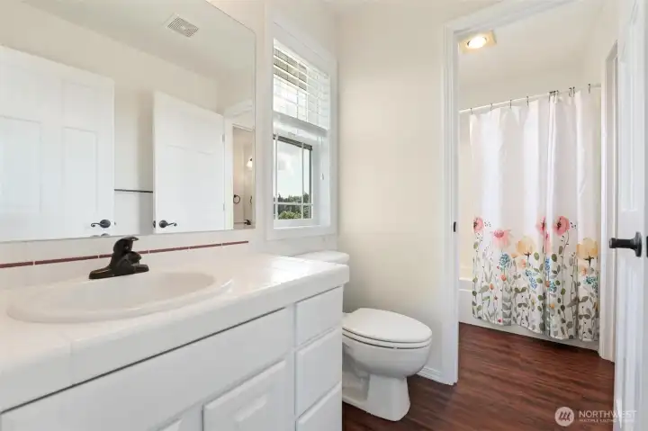 The third bedroom has its own private bathroom and shared shower room with the second bedroom.