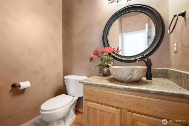 The main floor powder room.