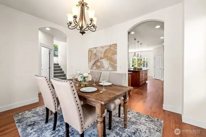 Formal dining is virtually staged