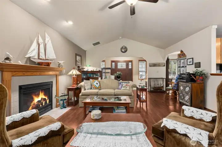 The family room is approximately 15'x25'.