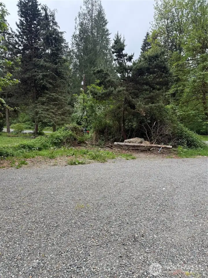 Looking out from the property