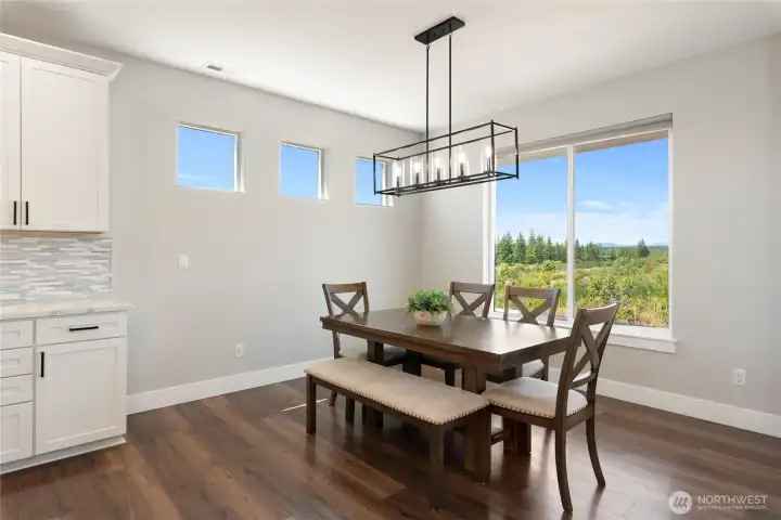 Second dining space within the kitchen