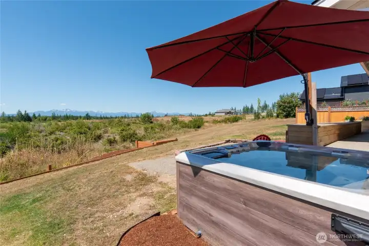 View from the hot tub (which stays!)