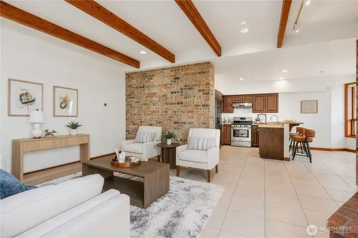 Second Kitchen/wet bar & Living Area