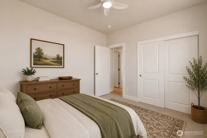 Virtually Staged second bedroom