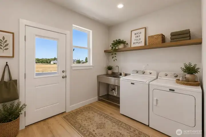 Virtually Staged Utility room