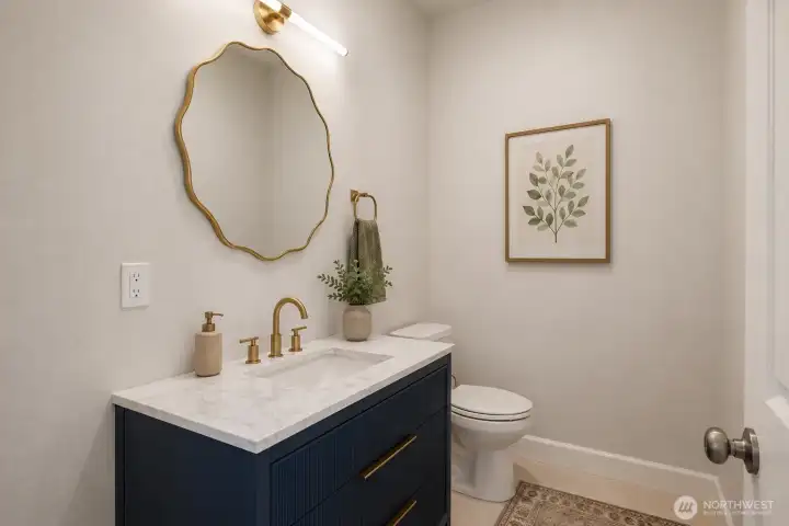 Virtually Staged half bath