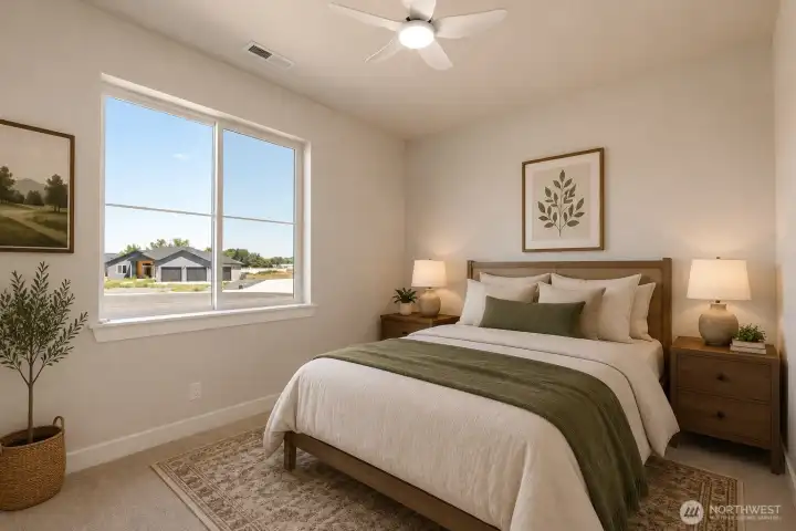 Virtually Staged Third Bedroom