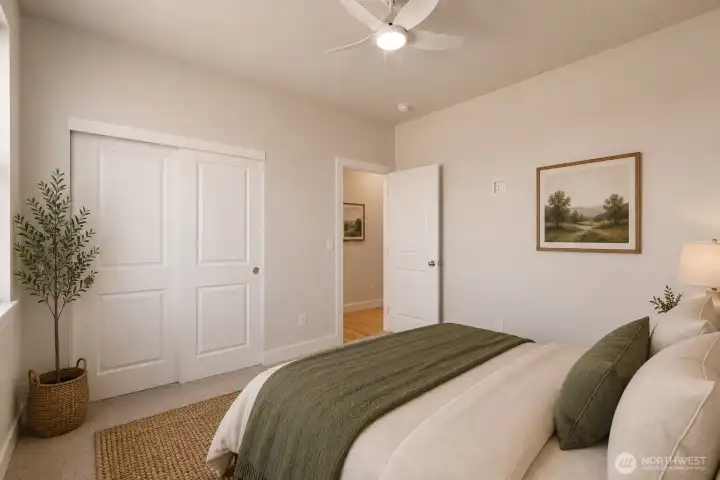 Virtually Staged Third bedroom