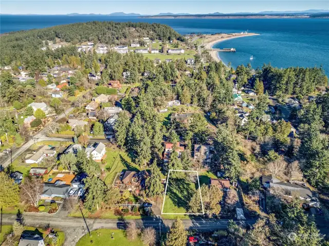 Overhead shot looking north.