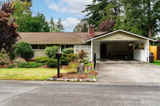 Front yard/carport