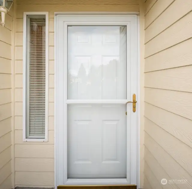 Protective Storm Door.