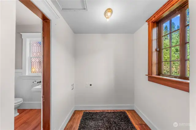 Laundry room off the dining room with W/D hookups.