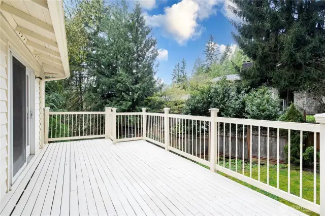 Spacious deck, newly painted