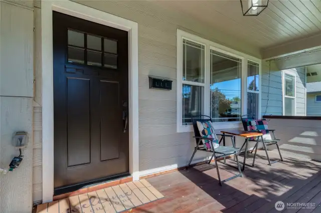 How about your morning coffee on the front porch?