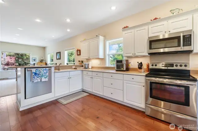 Corian counters. You'll love the elevated dishwasher. No more stooping over!