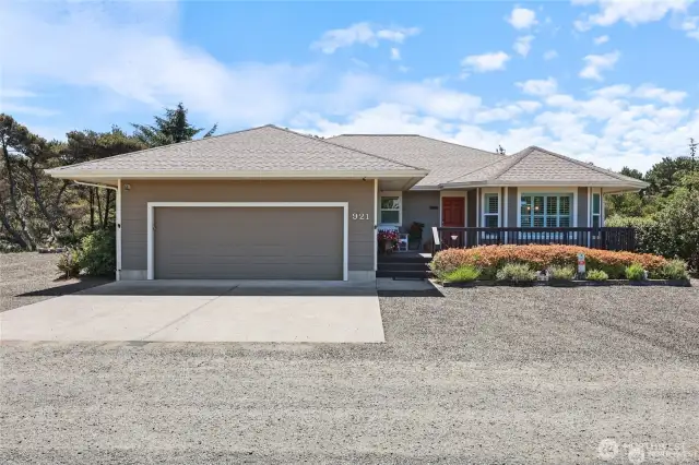 2 car attached garage