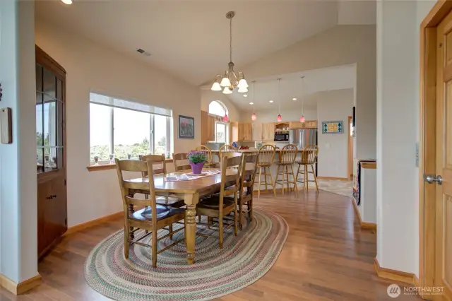 Third floor features the kitchen, dining and main living space, along with a half bath, a breakfast nook, and two decks!