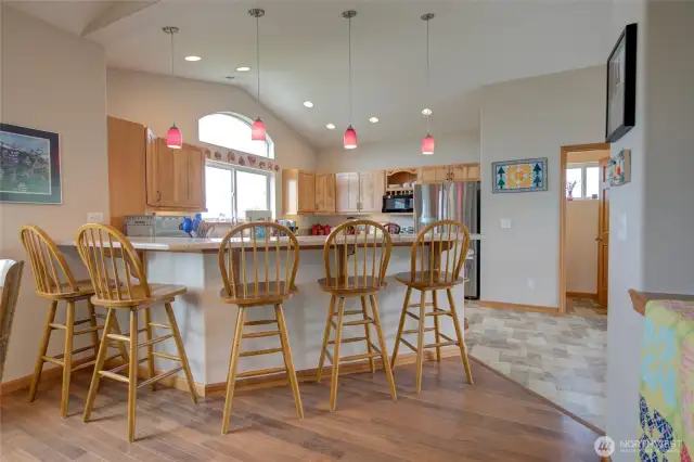 One last look towards the kitchen area, before we turn to look into the main living room!
