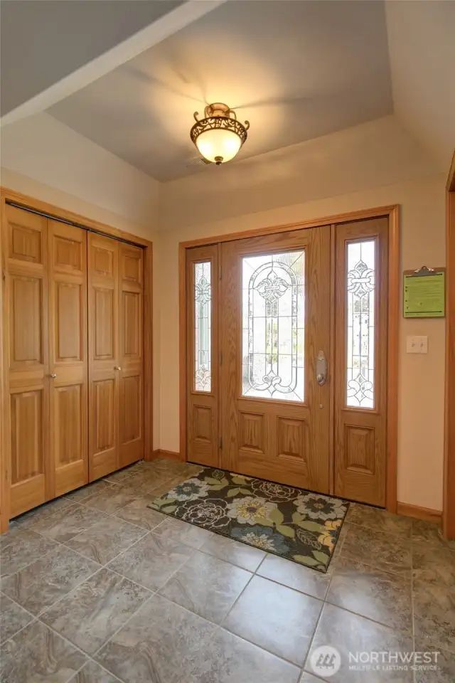 Stepping inside the front door, you will see a spacious closets and Italian tile in the entry.