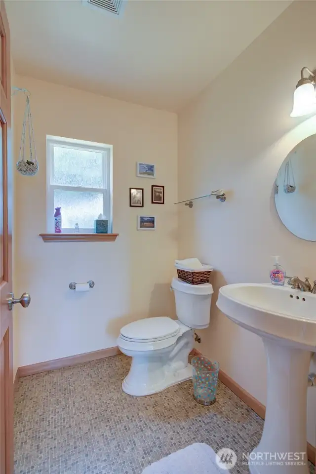 A quick peek inside the first floor half bath.