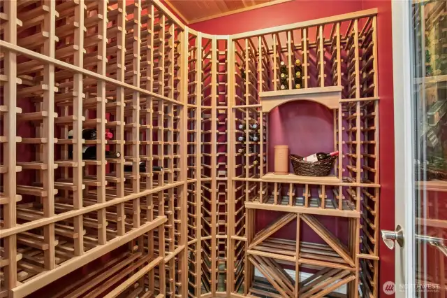 On the lower level there is a wine cellar to store your wine collection (will hold approximately 400 bottles).