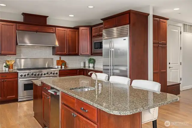 Mudroom and 3-car tandem garage conveniently located off the kitchen.