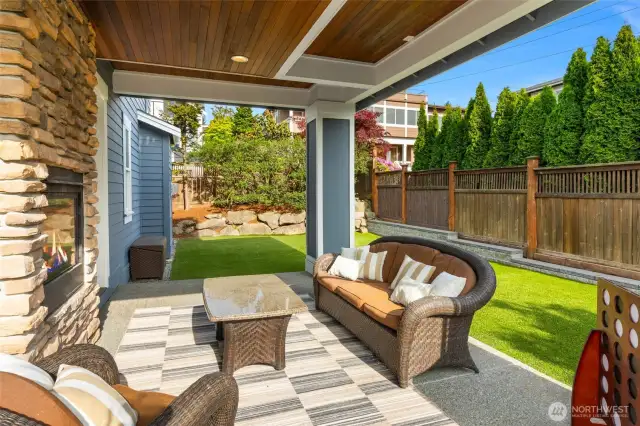 Easy maintenance turf yard.