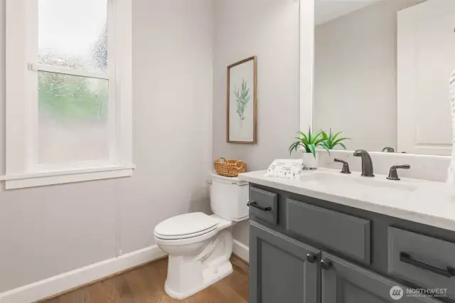 Half bath on main level.