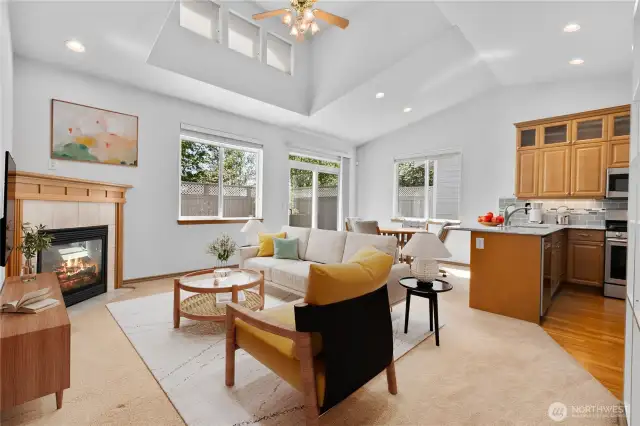 Great room/ living room (virtually staged)
