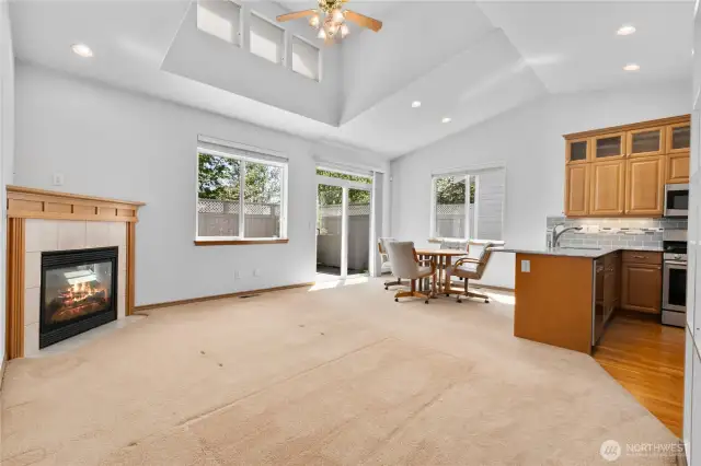 Lots of windows in this bright space