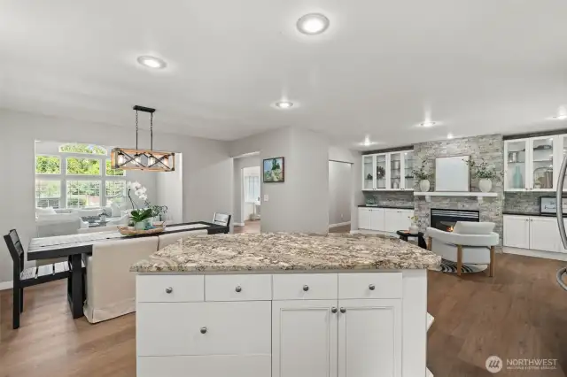 Large Island with room for seating and food prep