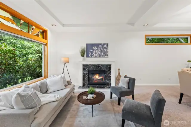 Formal Living Room with Gas Fireplace