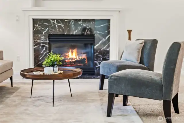 Formal Living Room with Gas Fireplace