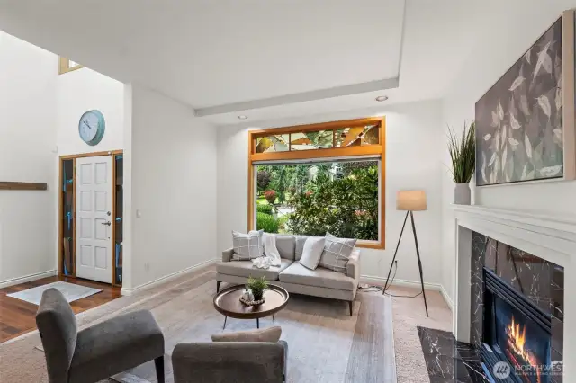 Formal Living Room with Gas Fireplace