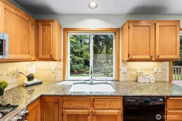 Touches of kitchen updates; new low profile microwave & new faucet