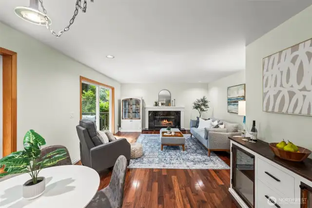 Dining space off the kitchen and living room