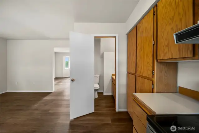 North Kitchen and Powder Room
