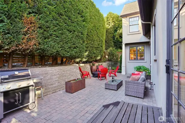 Private backyard patio