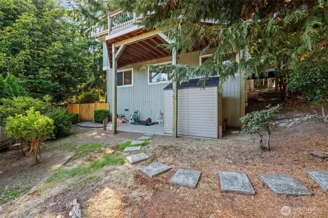 Don't miss the large storage space in the crawlspace! Access is in this area.