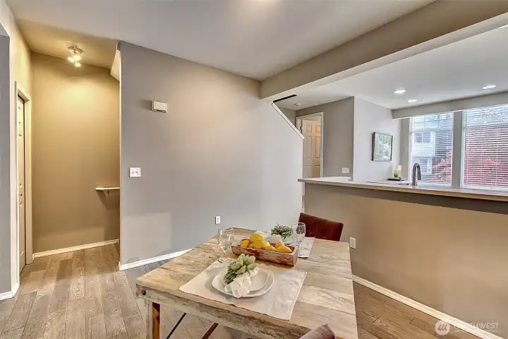 Dining Area with View of Entry Stairs