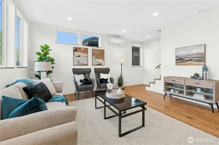 Space feels light and bright with an abundance of windows. A mini-split keeps you cool in the summer and warm in the winter. You'll always feel comfortable here.