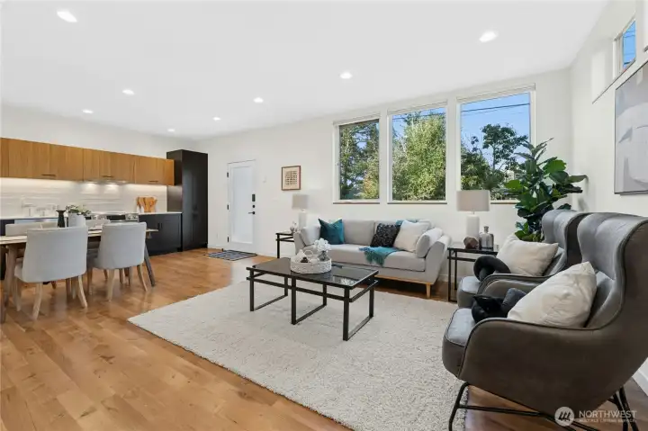 Premium flooring is rift sawn oak - beautiful and unusual - so rare to see excellence in a home at this price point!