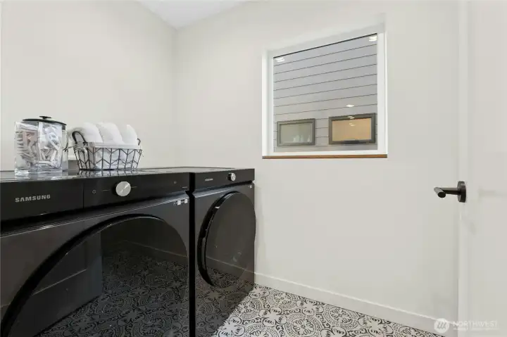 Dedicated laundry room on second floor. This makes laundry day so much easier - just shut the door and keep it out of sight until the chore is finished.